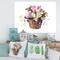 Designart - Bouquet From Meadow Flowers In The Basket - Traditional Canvas Wall Art Print